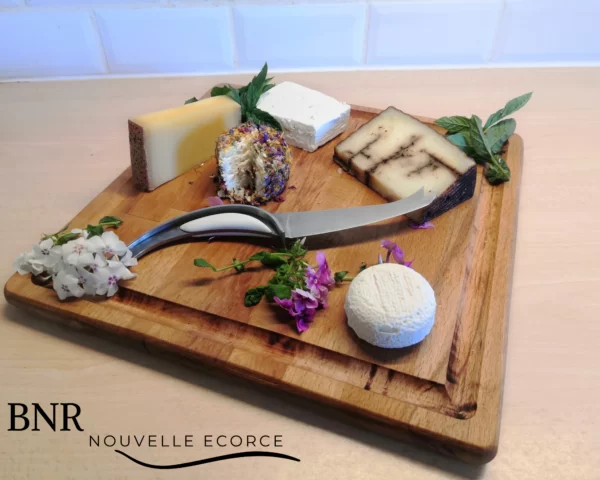 Planche à découper en massif, Plateau à fromage en bois de chêne